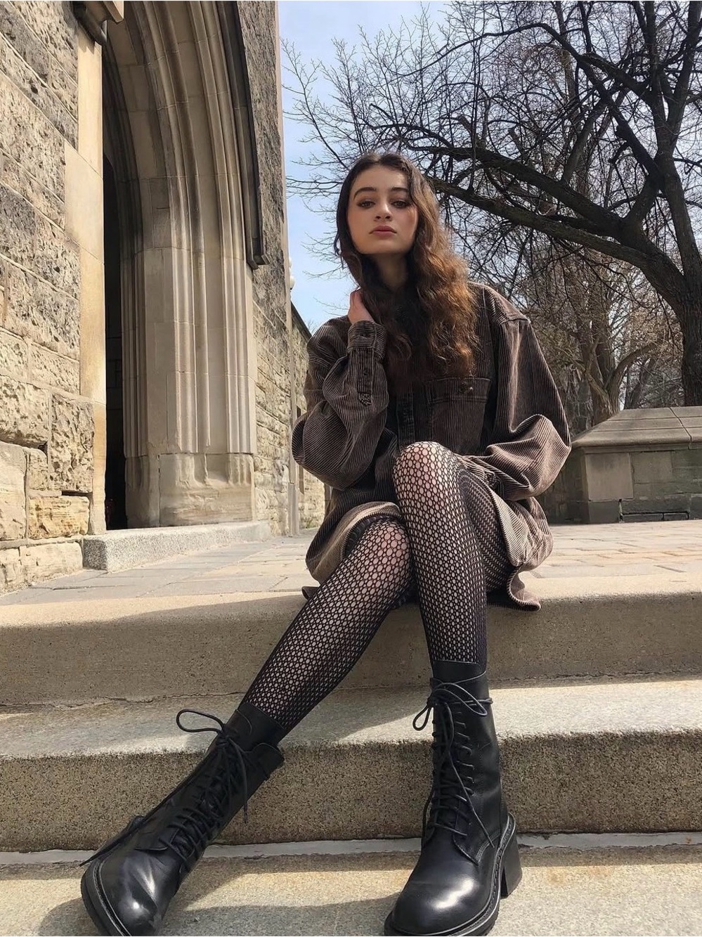 Brown Oversized Corduroy Lightweight Jacket